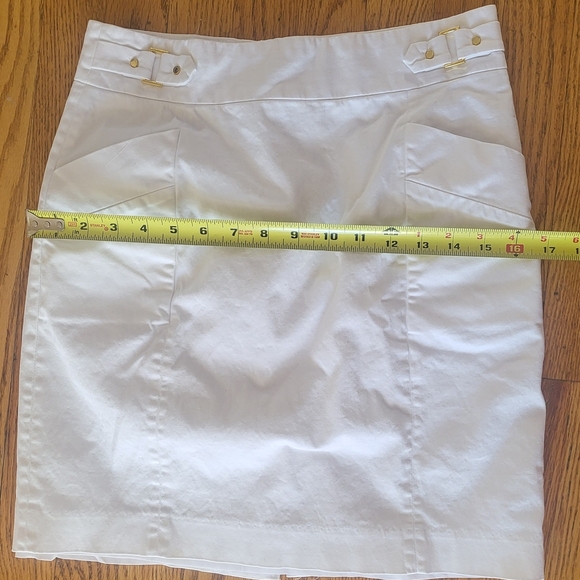 Calvin Klein White Ruched Mini Pencil Skirt - Picture 4 of 10